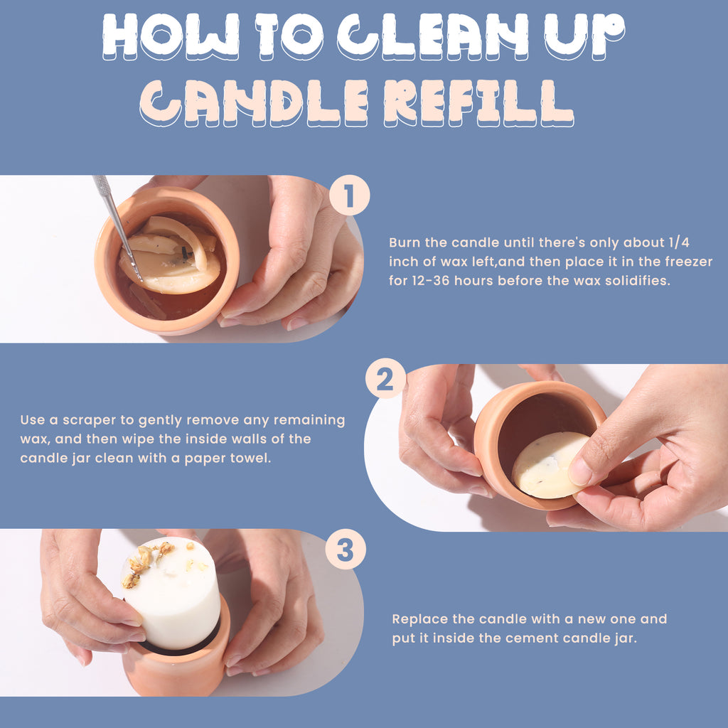 Tutorial on cleaning candle remnants from candle jars.