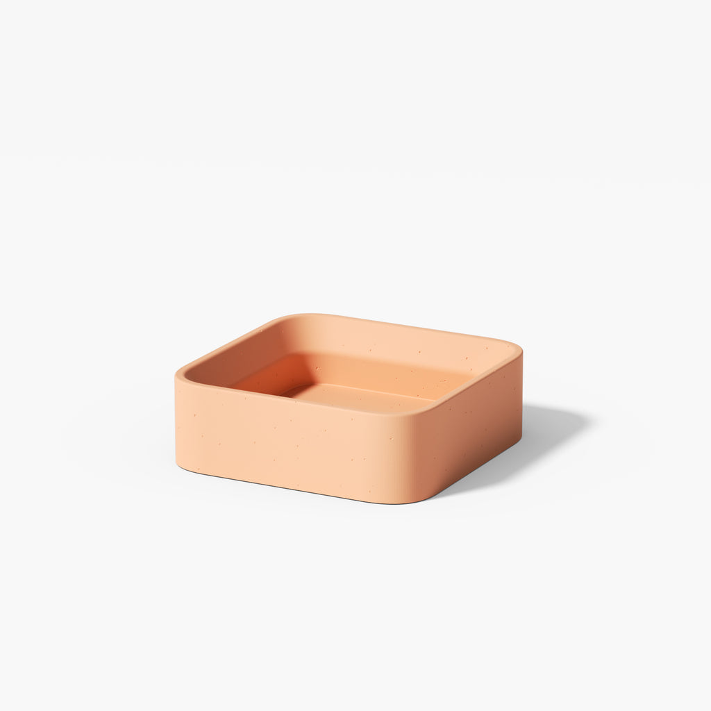 Orange Pink Square Small Desk Caddy-Boowan Nicole