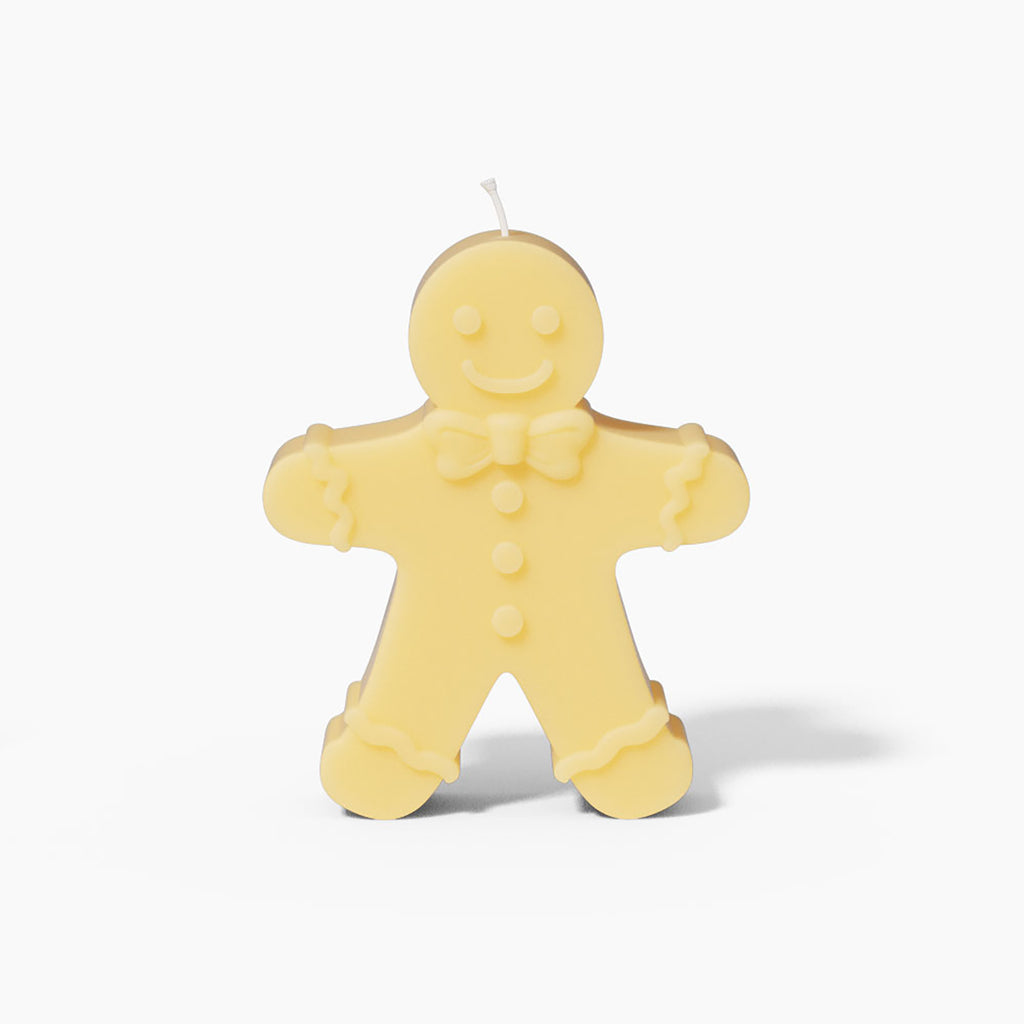 Yellow Gingerbread Papa Candle-Boowan Nicole