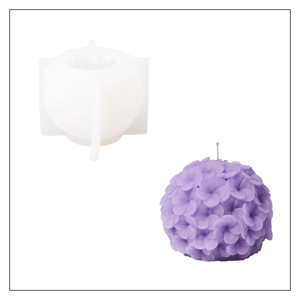 Purple Gardenia Candle and White Silicone Mold-Boowan Nicole