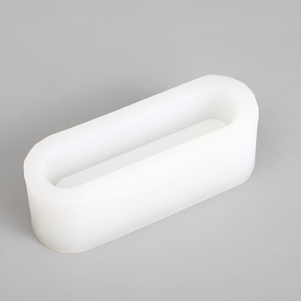White Silicone Mold for Making Long Shaped Post-it Note Holder - Boowan Nicole