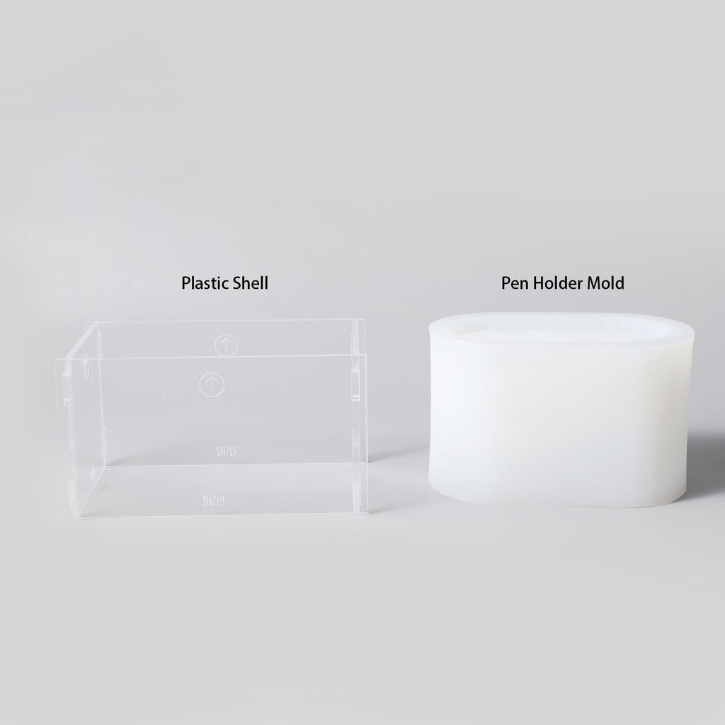 Making the White Silicone Mold and Acrylic Support Case for the Tall Pen Holder - Boowan Nicole