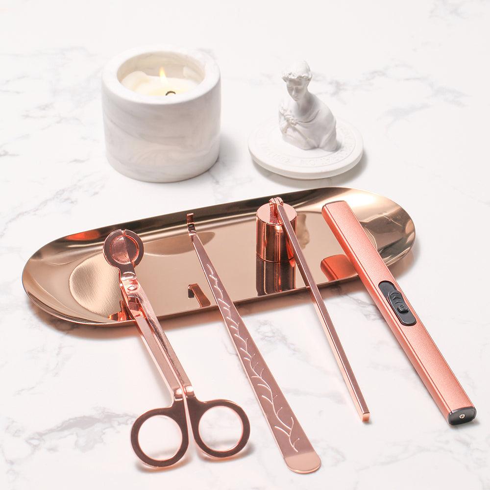 Paslanmaz Çelik Gül Altın Mum Fitil Snuffer Seti Kesici Makas Giyotin - Buy Mum Paslanmaz Çelik Gül Altın Mum Fitil Snuffer Seti Kesici Makas Giyotin - Buy Mum