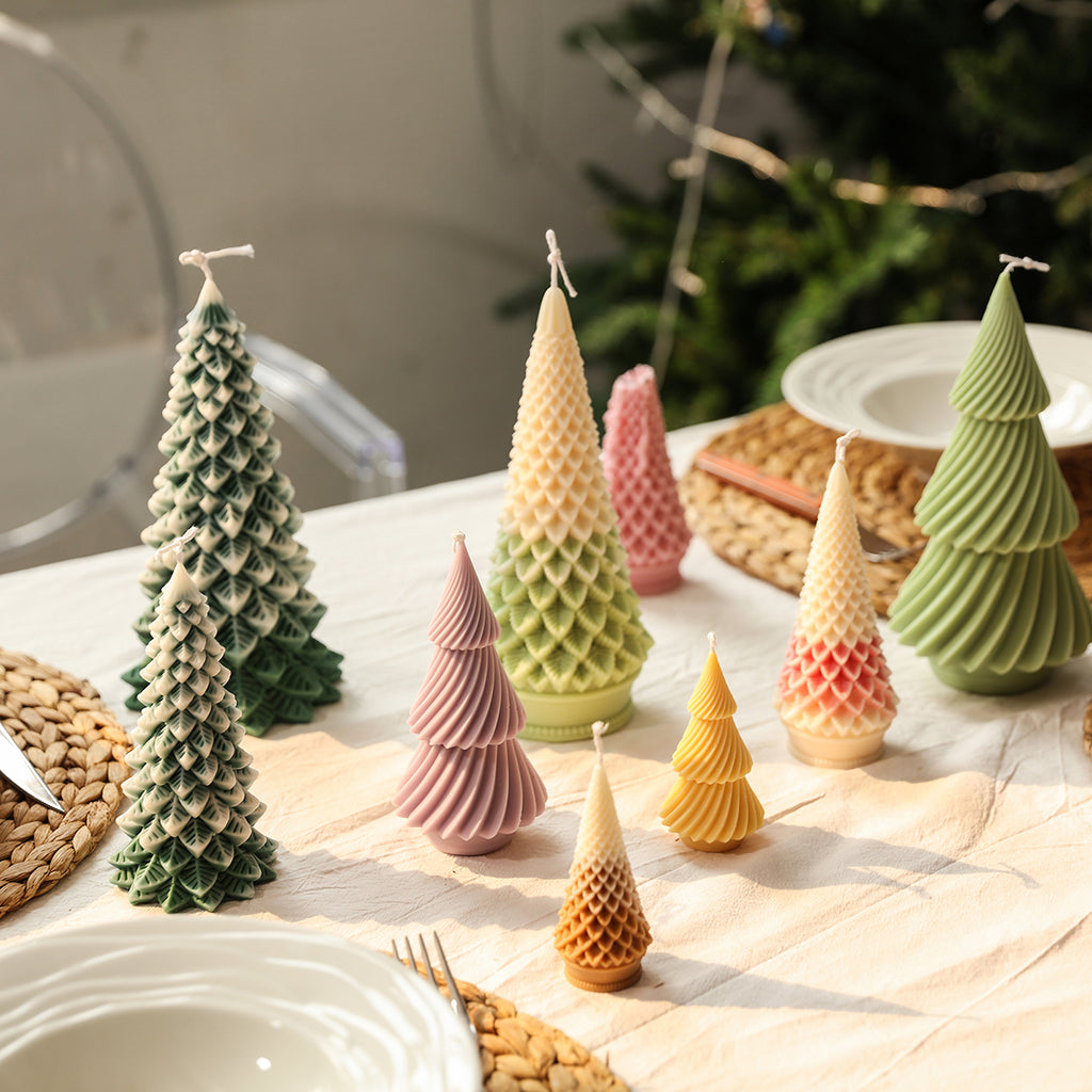 Crafting Christmas Magic: Unique Decor with Silicone Mold Christmas Tree Candles