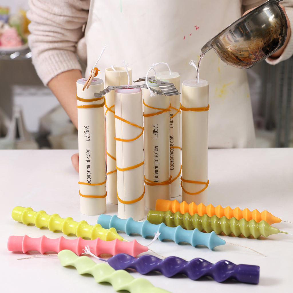 Craft Your Brilliance with BOOWANNICOLE's Artisan Spiral Taper Candle  Silicone Mold for Enchanting DIY Creations! – Boowan Nicole