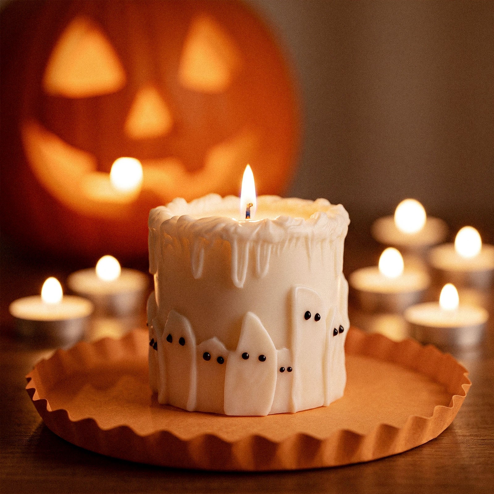 Ghostly Cake Candle Silicone Mold