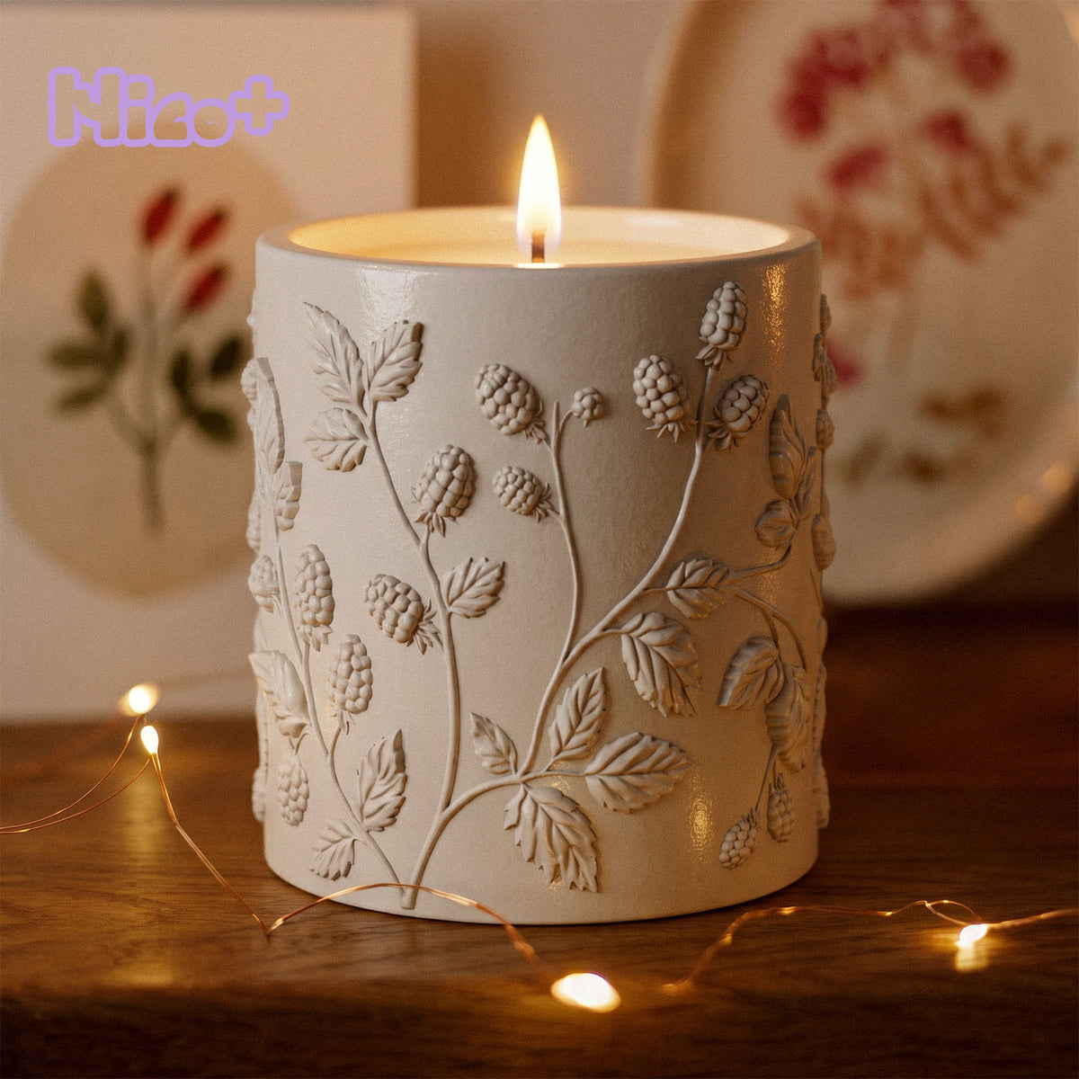 【Pre-sale】Studio82 x Boowan Nicole | Berry Vine Candle Jar Silicone Mold