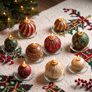 Flowing Texture Christmas Ornament Candle Silicone Mold Collection