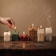 【Pré-venda】Coleção de moldes de silicone para velas Pequena Vila de Inverno