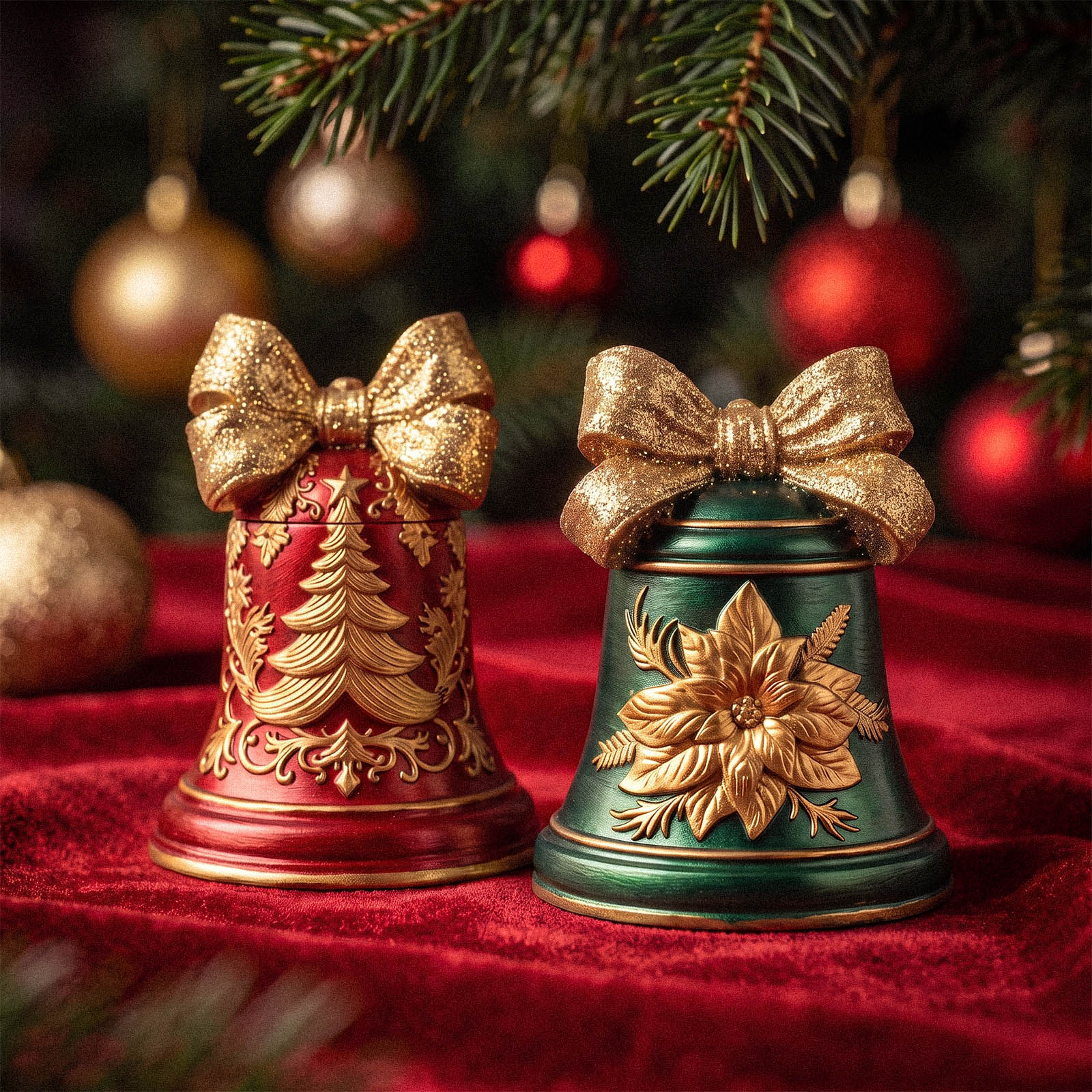 Christmas Bell Candle Jar Silicone Mold Collection