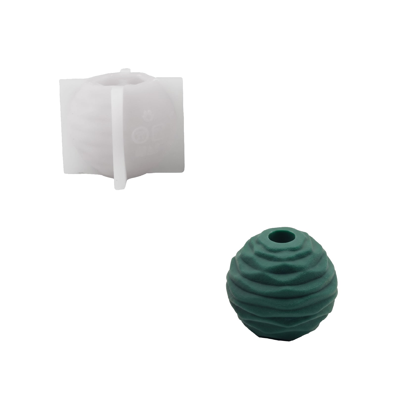 Ribbed Christmas Baubles Candle Silicone Mold Collection - product detail 13