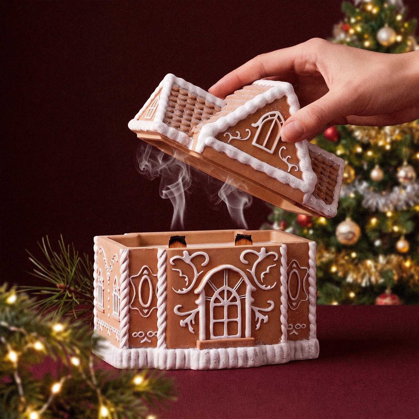 Cozy Gingerbread House Candle Jar Silicone Mold Collection