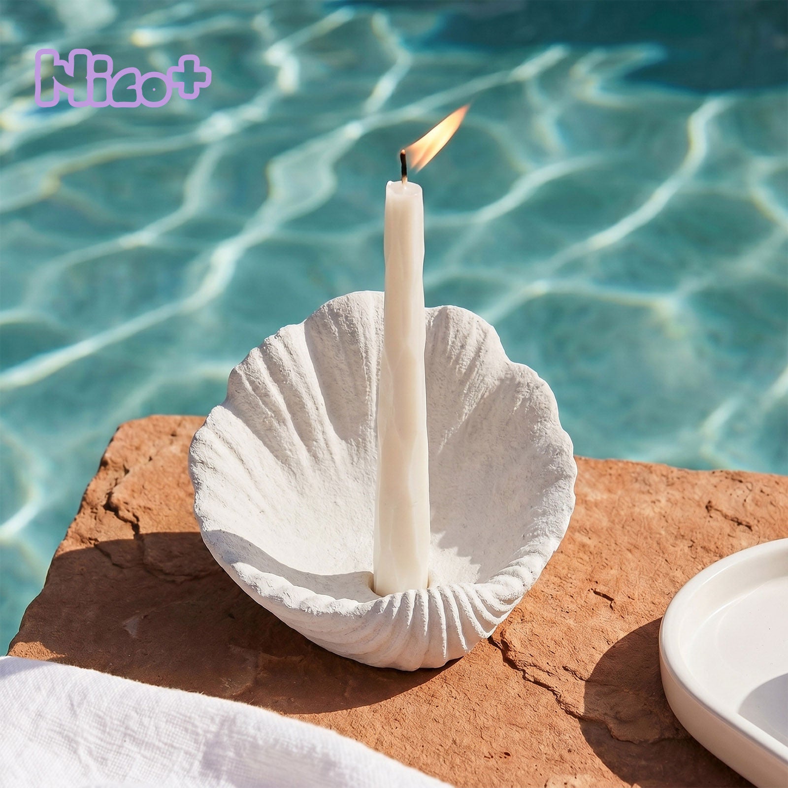 Azulmostaza x BN｜La Isla Bonita lbiza Magic Light Candle Holder Silicone Mold - product photo