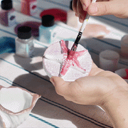 Glitter Colorable Acrylic Gloss Sealer Varnish With Mica Powder Kit- 6 Of Ocean Colors