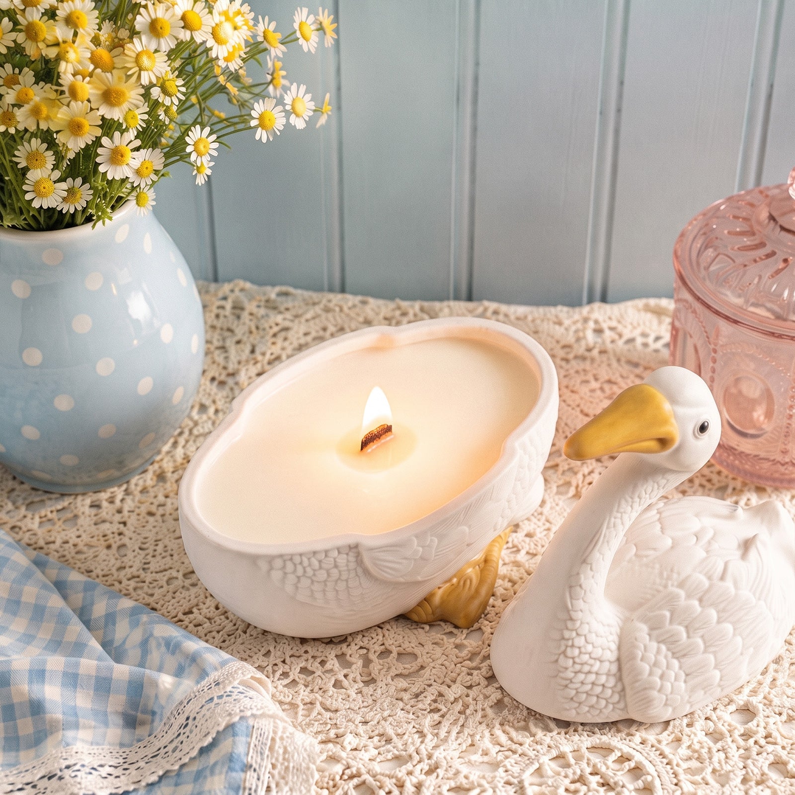 Swan Lake Candle Jar Silicone Mold