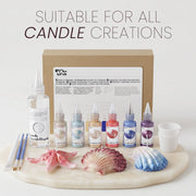 Colored Glossy Candle Varnish Set- 6 Of Ocean Colors