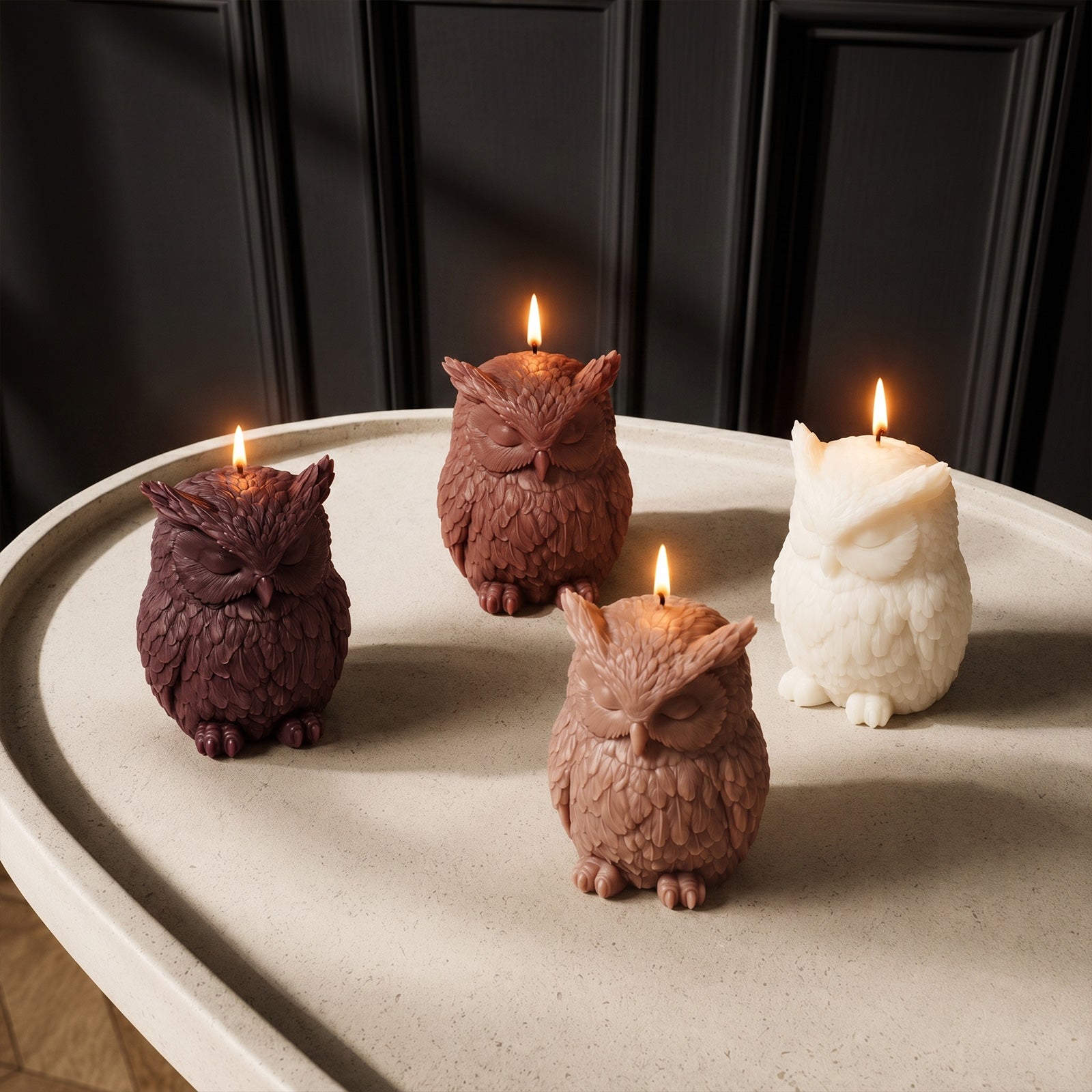 Studio82 x Boowan Nicole | Moonlight Owl Candle Silicone Mold