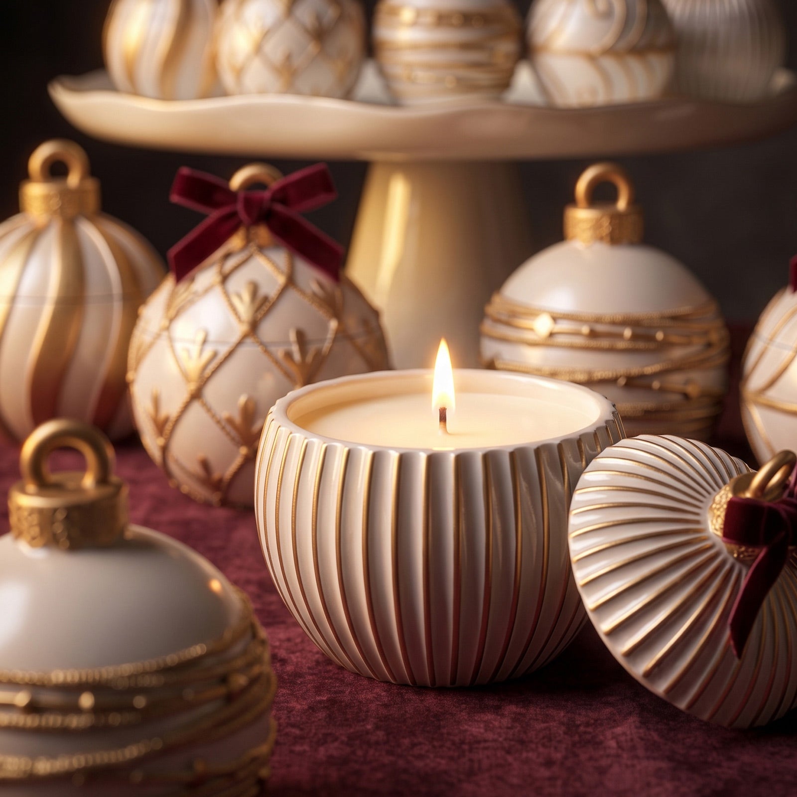 Sparkling Night Christmas Bauble Candle Jar Silicone Mold Collection