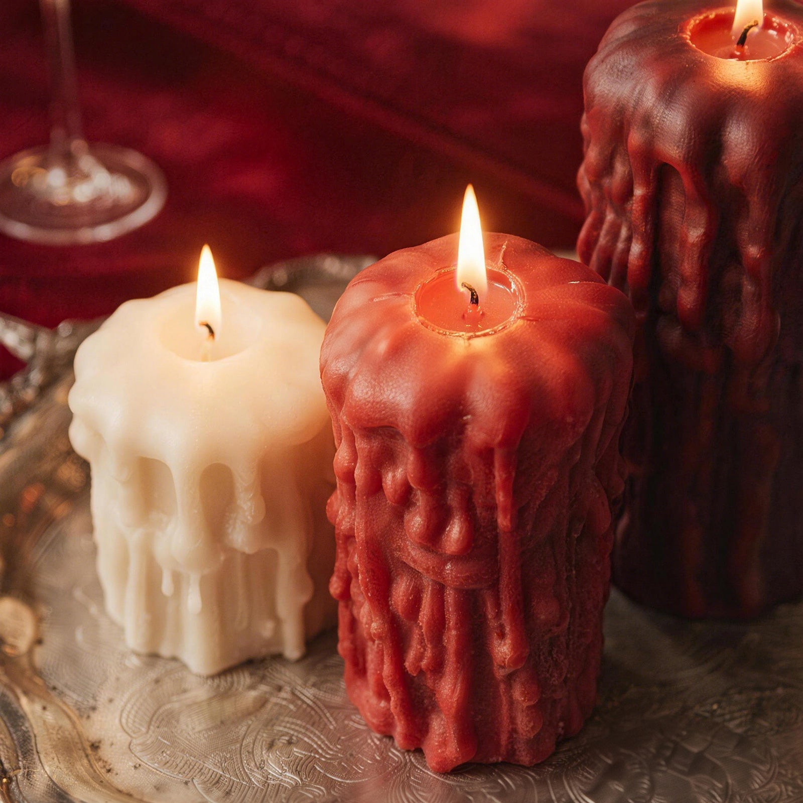 Dripping Pillar Candle Silicone Mold Collection