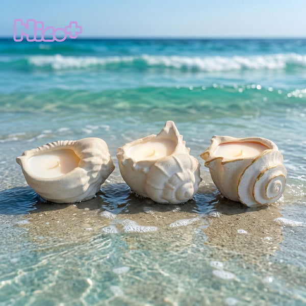 Sea Whisper Conch Candle Jar Mold Collection - product photo