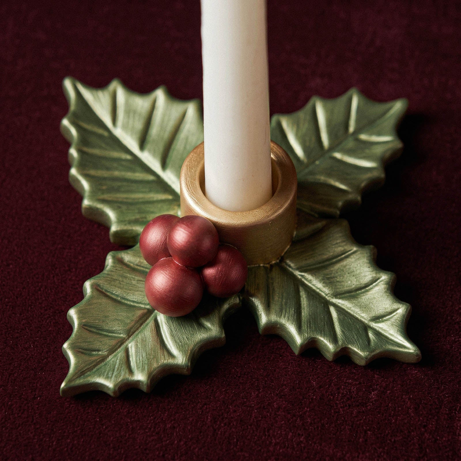 Azulmostaza × Boowan Nicole｜Christmas Holly Berry Candle Holder Silicone Mold