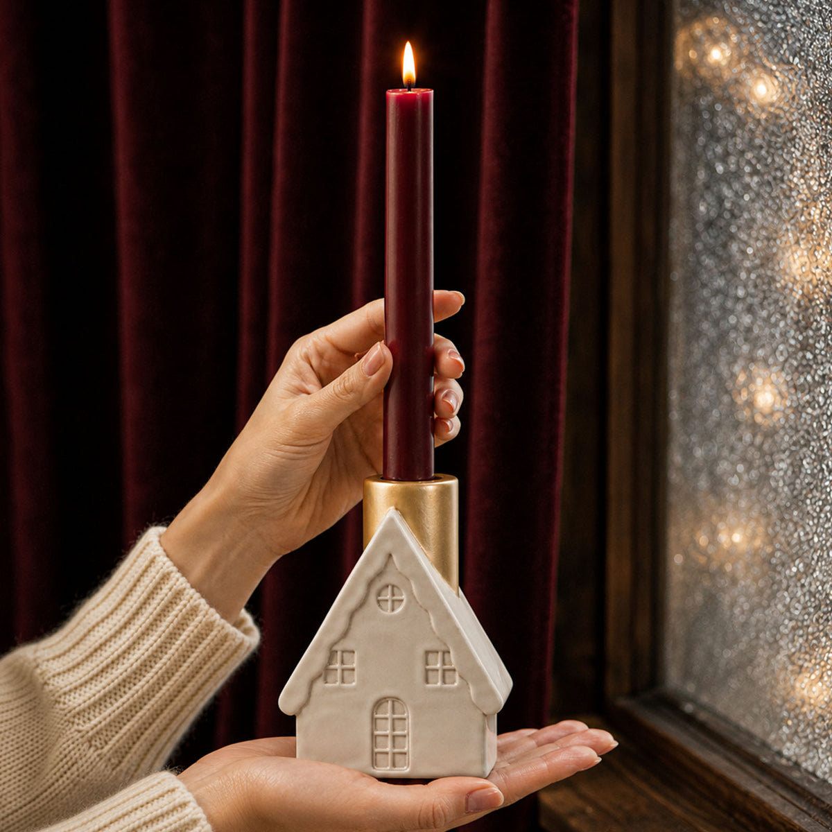 Winter Cottage Candle Holder Silicone Mold Collection