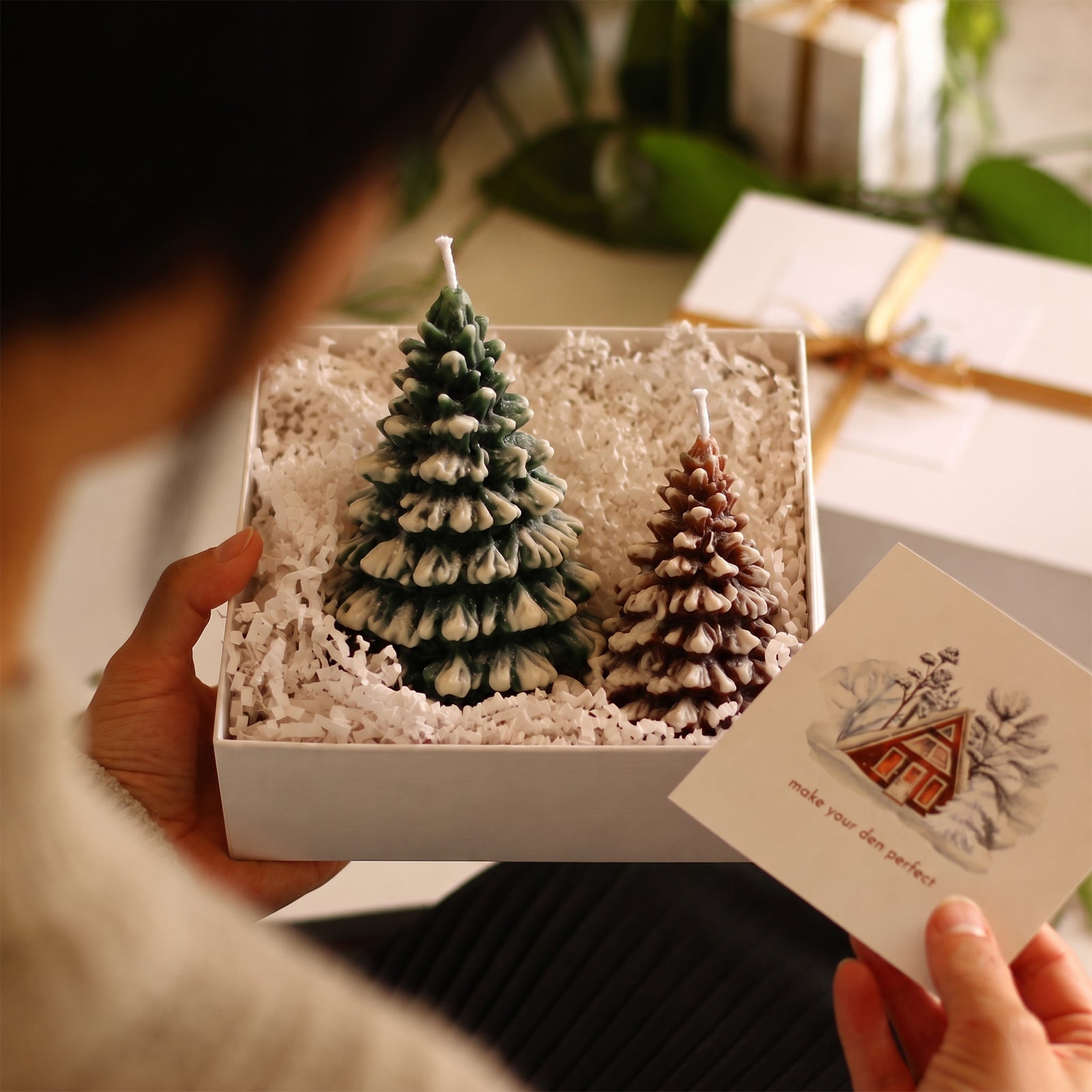 Snow-Dusted Christmas Candle Silicone Mold Collection