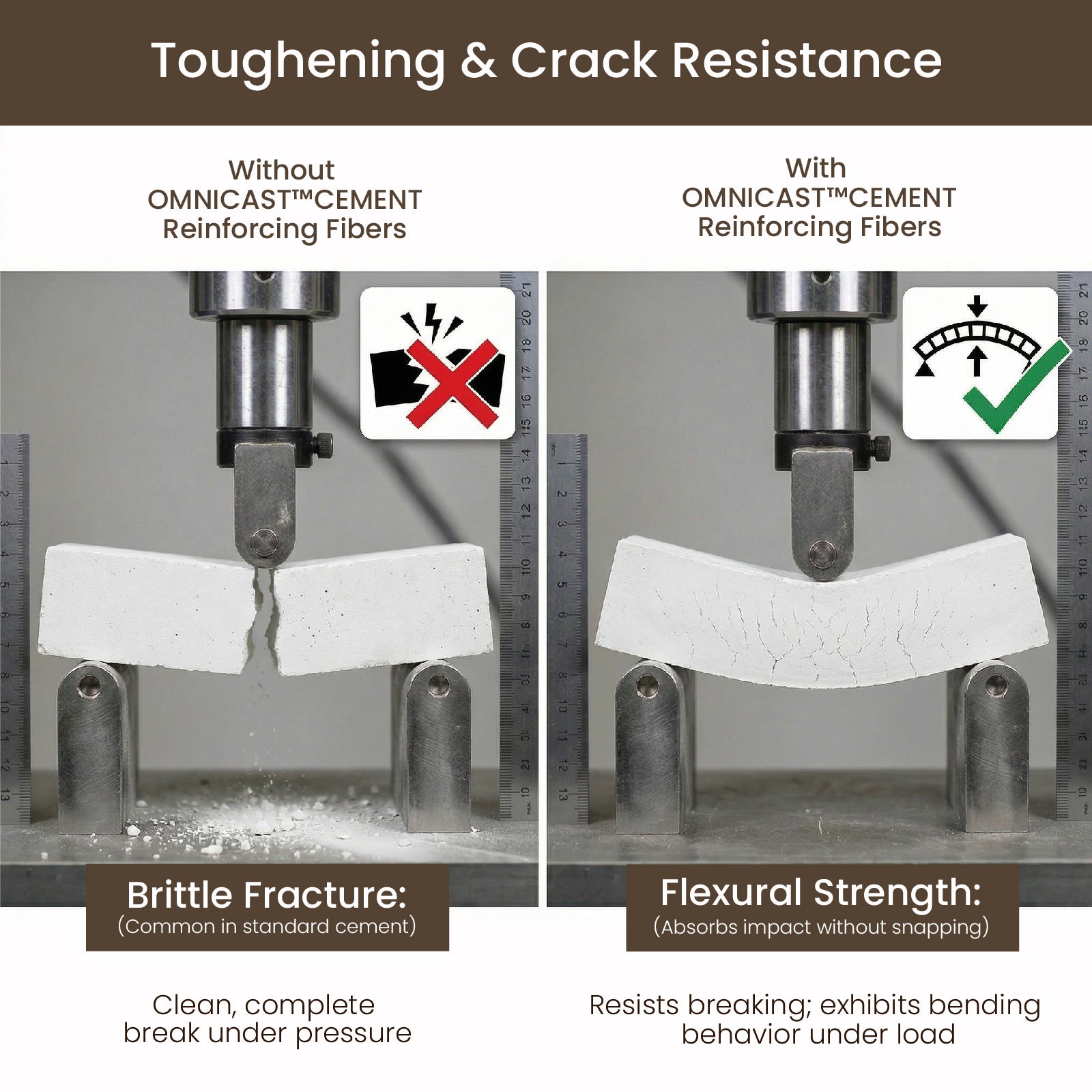 Omnicast Cement Reinforcing Fibers Flexural Strength Test - Boowan Nicole