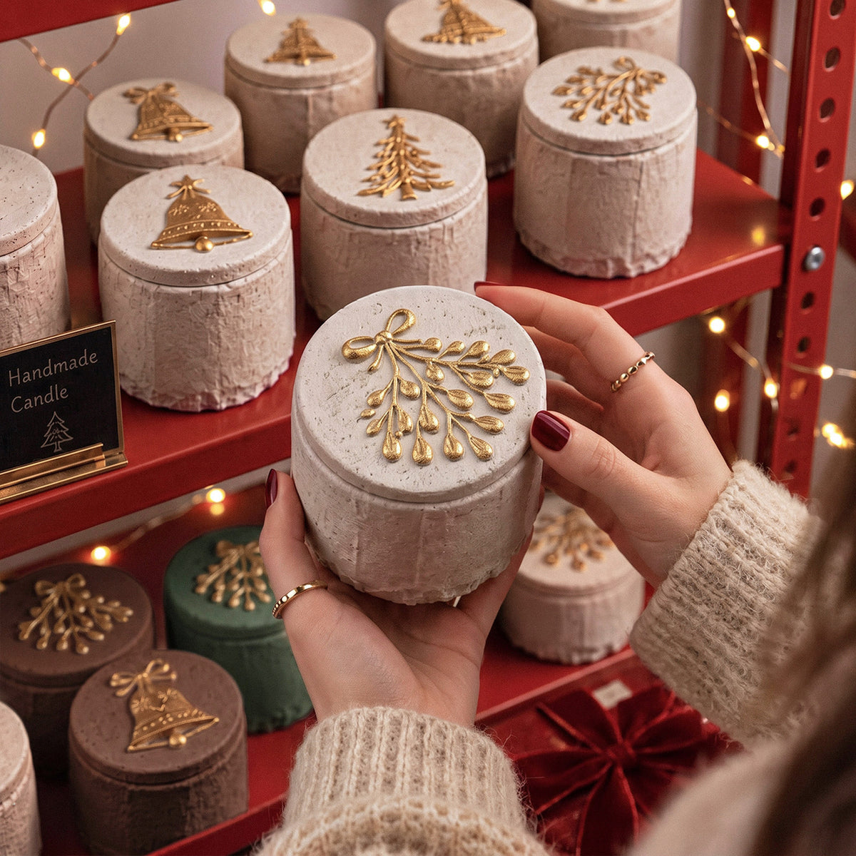 Azulmostaza × Boowan Nicole｜Cozy Christmas Candle Jar Silicone Mold Collection
