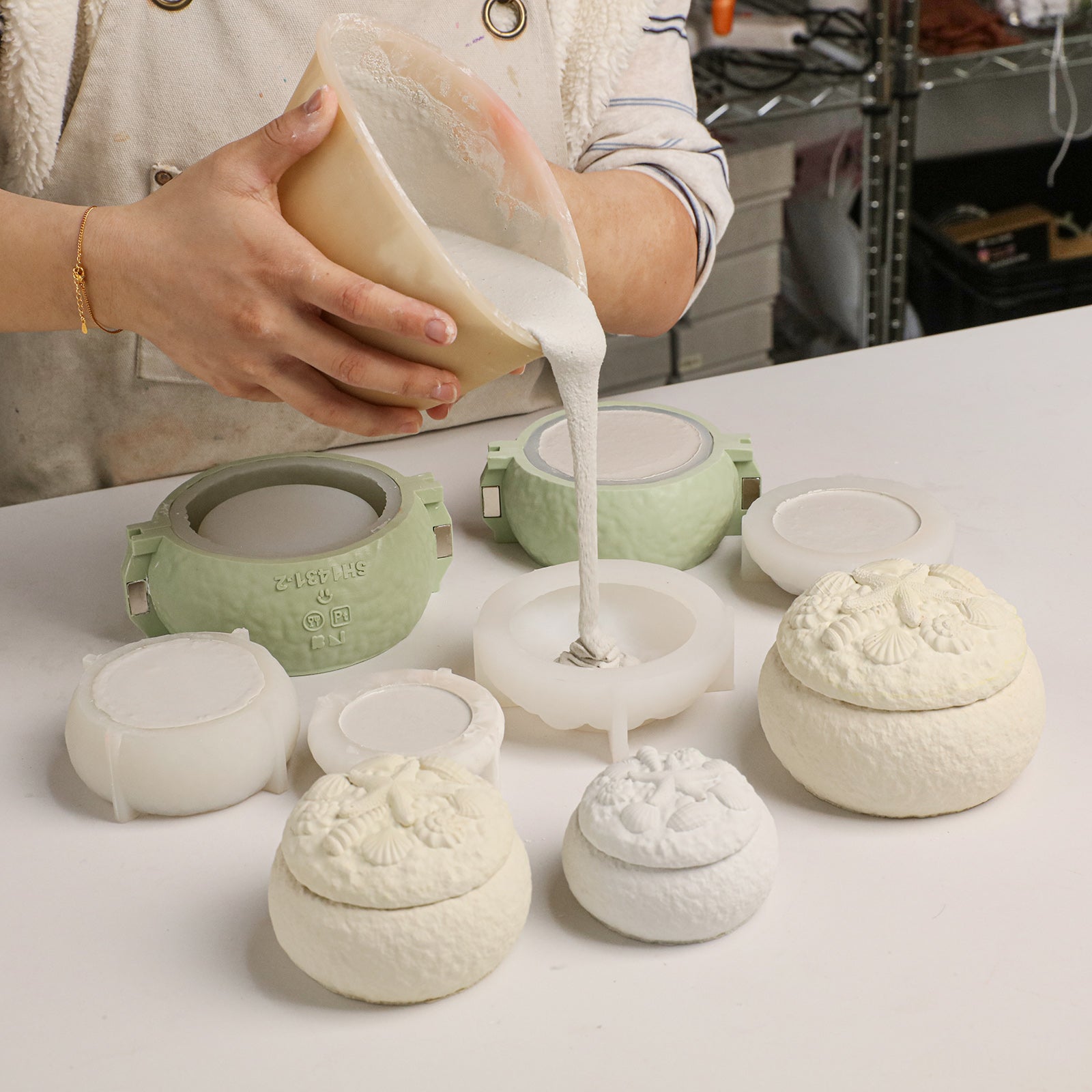 Azulmostaza × Boowan Nicole ｜Набор силиконовых форм La Isla Bonita Shell Secret Box_SH1429