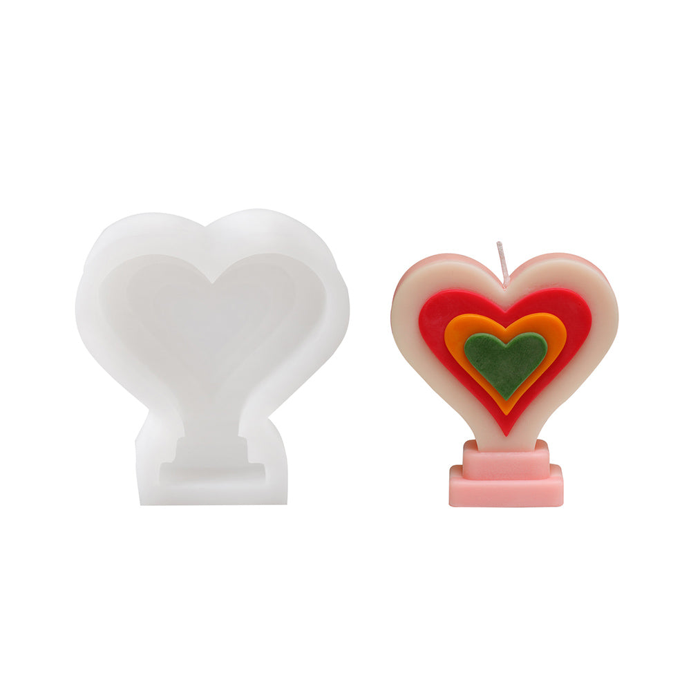 Коллекция силиконовых форм для свечей в форме сердца