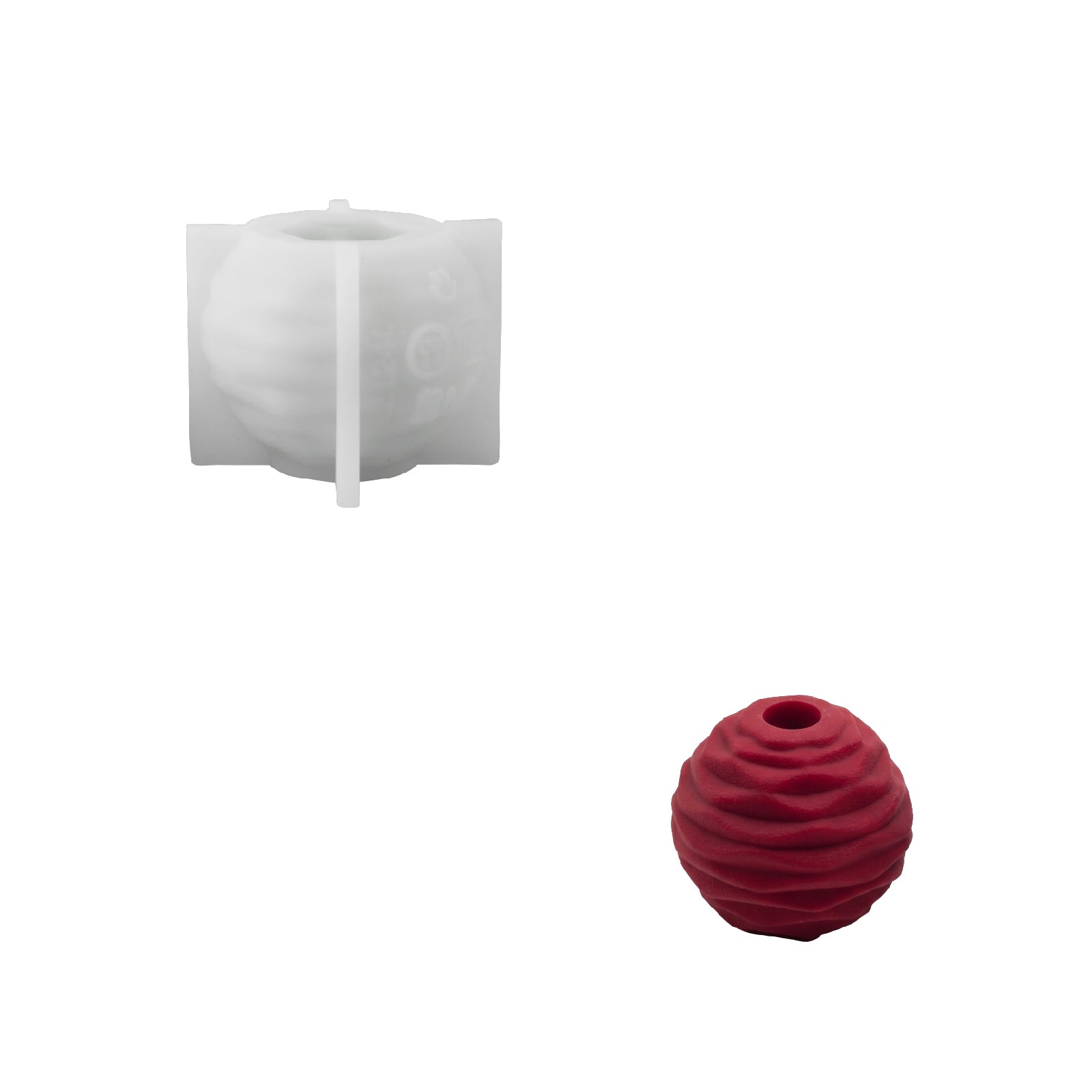 Ribbed Christmas Baubles Candle Silicone Mold Collection - product detail 12