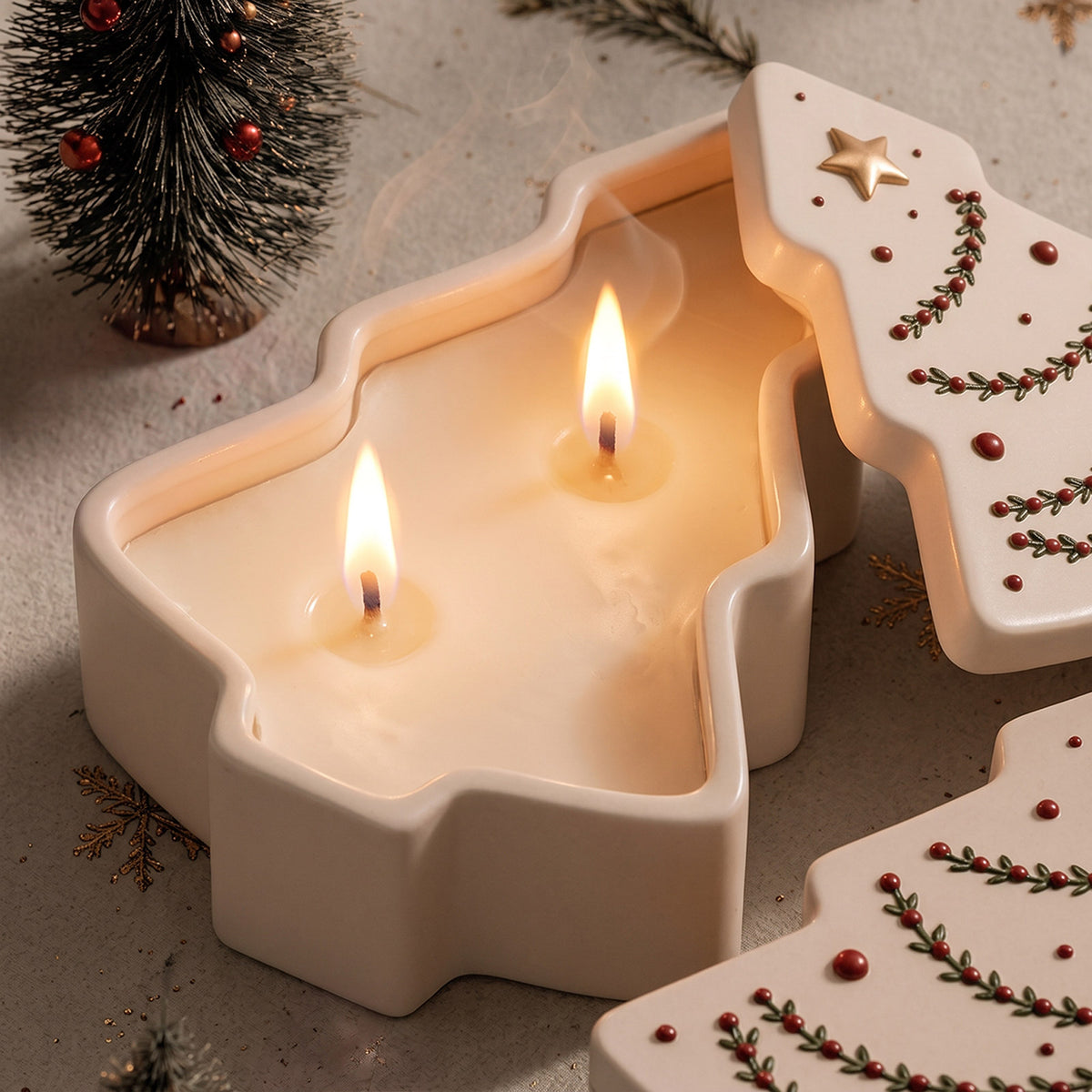 Azulmostaza × Boowan Nicole｜Twinkle Christmas Tree Candle Jar Silicone Mold