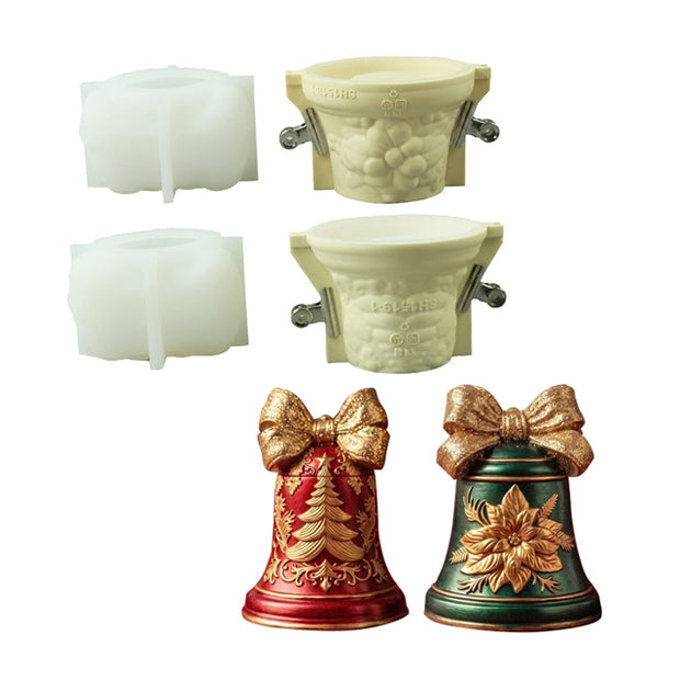 Christmas Bell Candle Jar Silicone Mold Collection