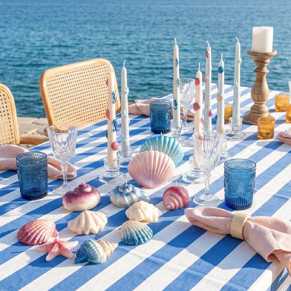 Colored Glossy Candle Varnish Set- 6 Of Ocean Colors