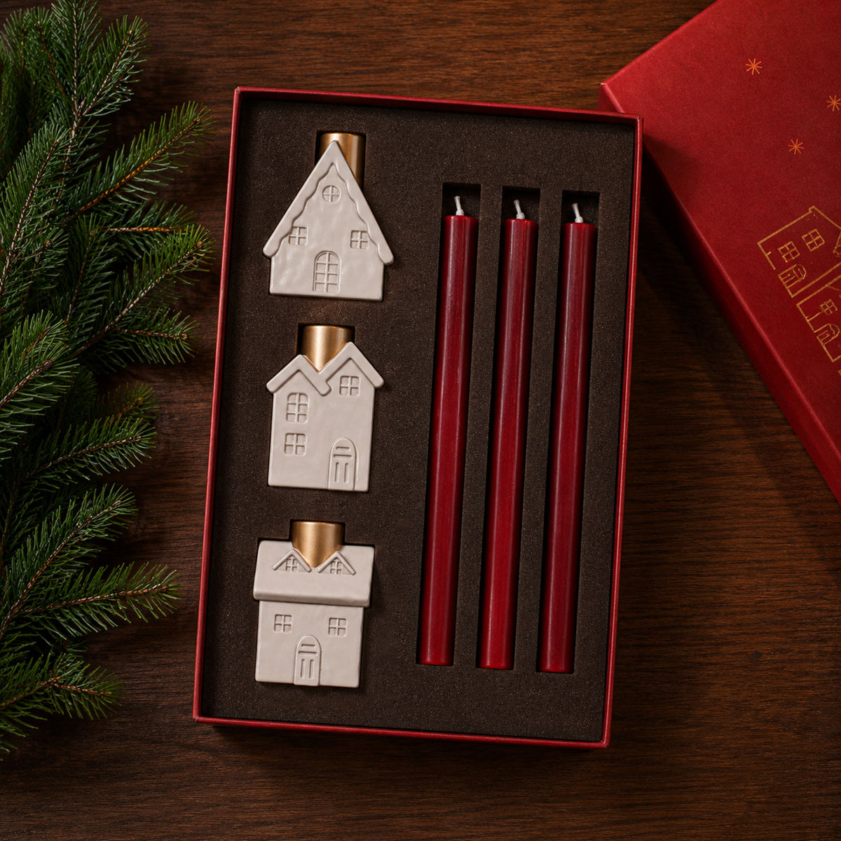 Winter Cottage Candle Holder Silicone Mold Collection