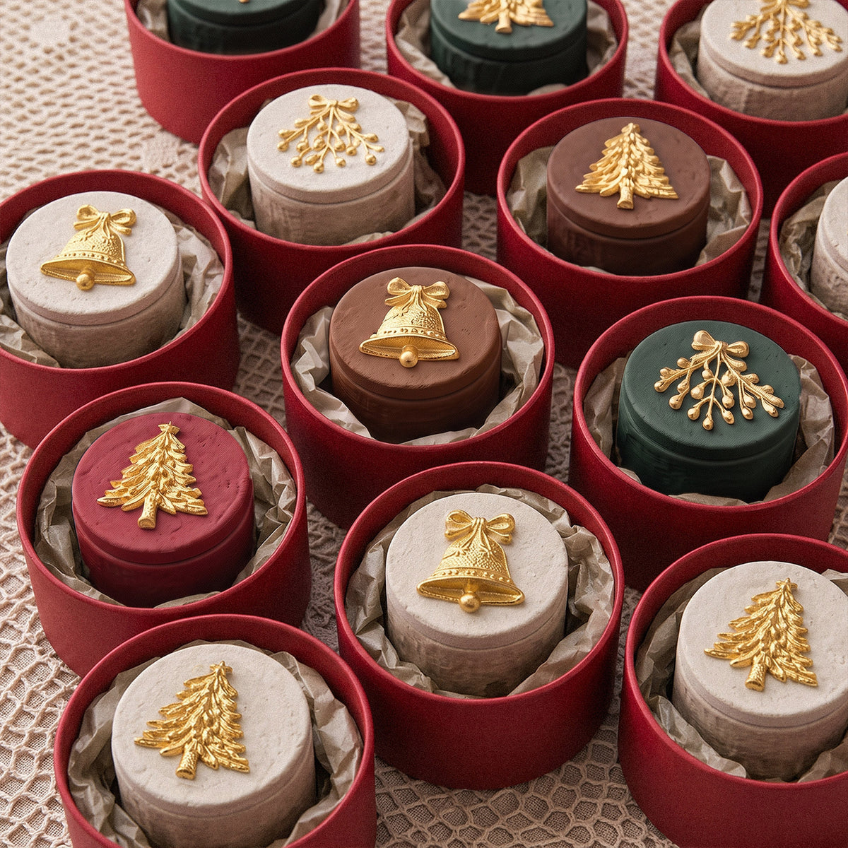 Azulmostaza × Boowan Nicole｜Cozy Christmas Candle Jar Silicone Mold Collection