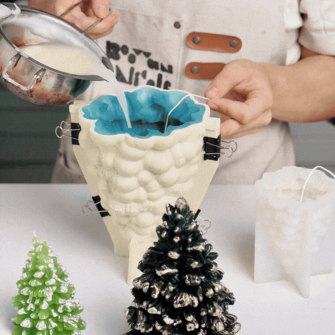 Snow-Dusted Christmas Candle Silicone Mold Collection