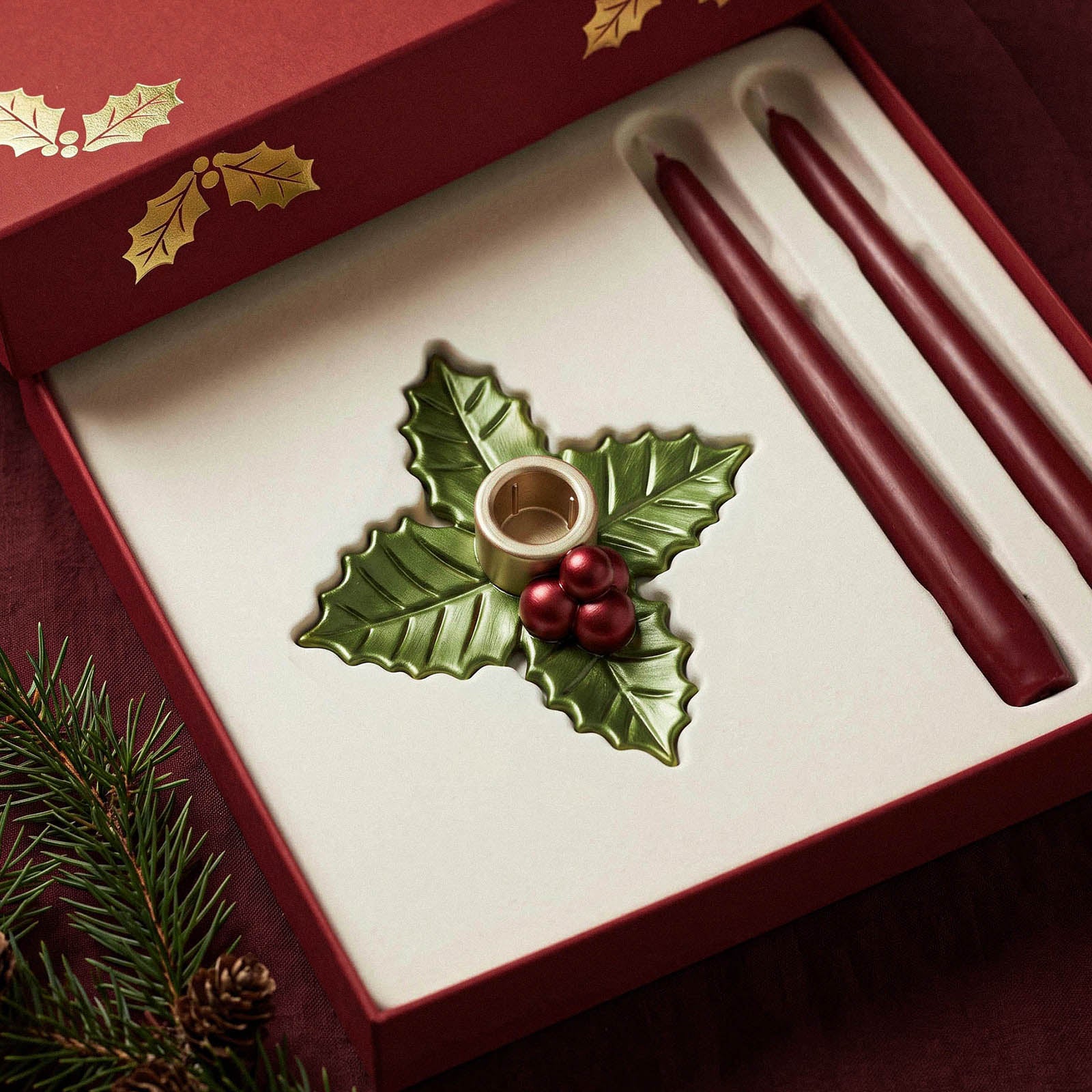 Azulmostaza × Boowan Nicole｜Christmas Holly Berry Candle Holder Silicone Mold