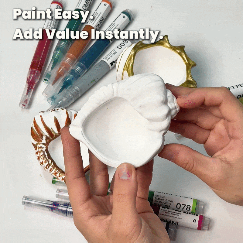 Decorate seashell candle holders with OMNI Craft Pen - Boowan Nicole