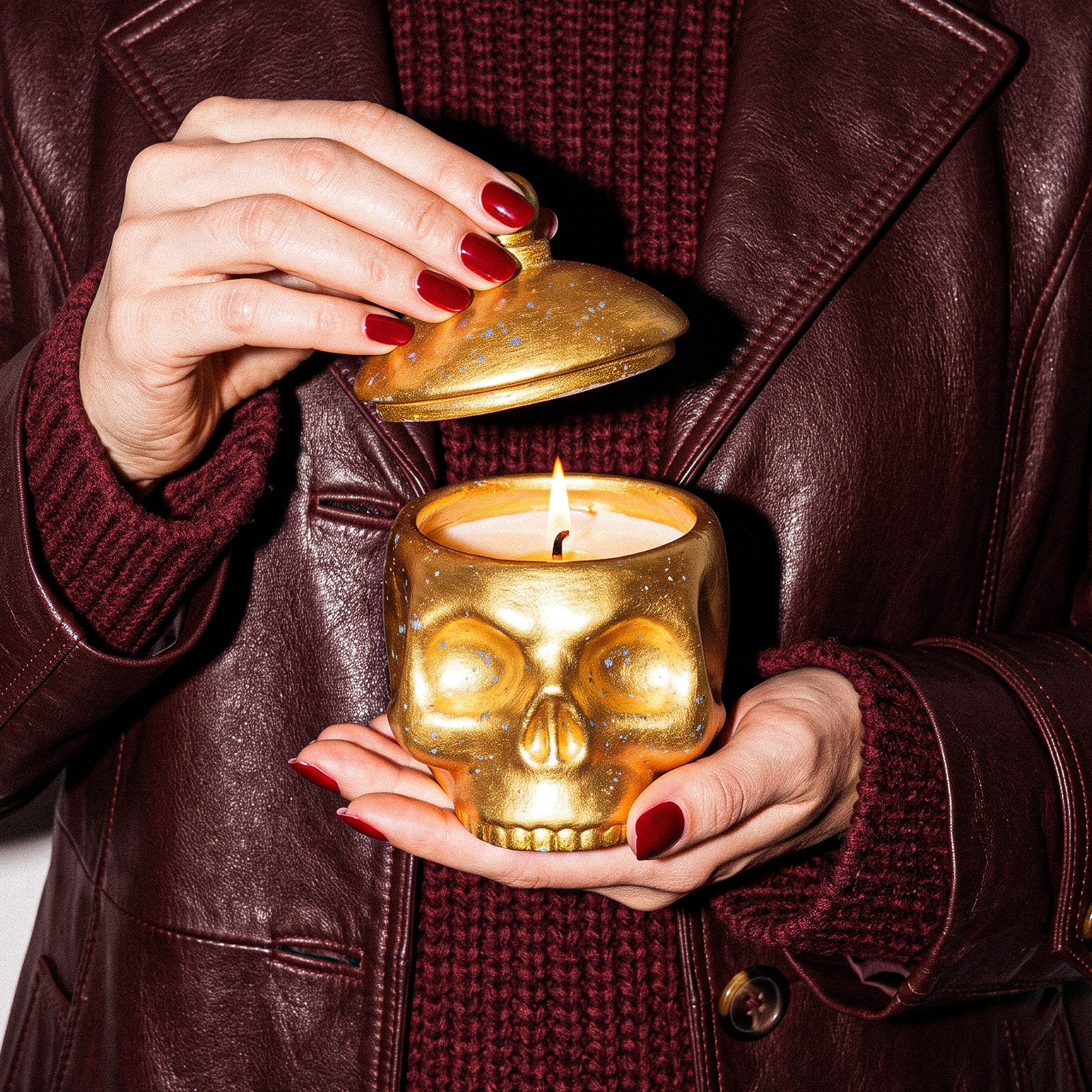 Midnight Skull Candle Jar Silicone Mold