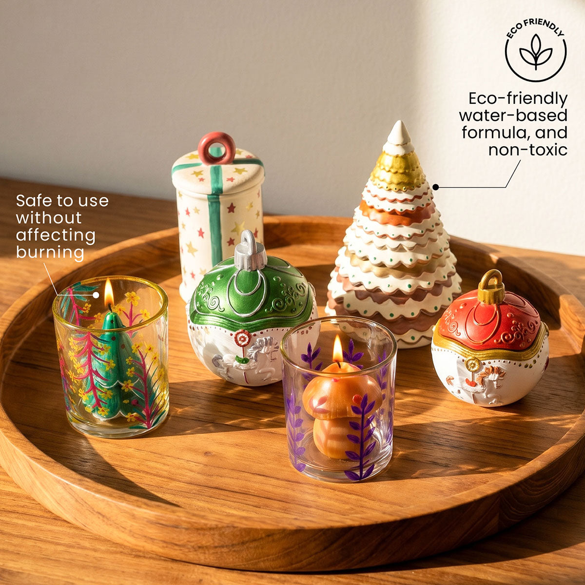 Decorated Candle Holders & Ornaments with OMNI Craft Pen - Boowan Nicole