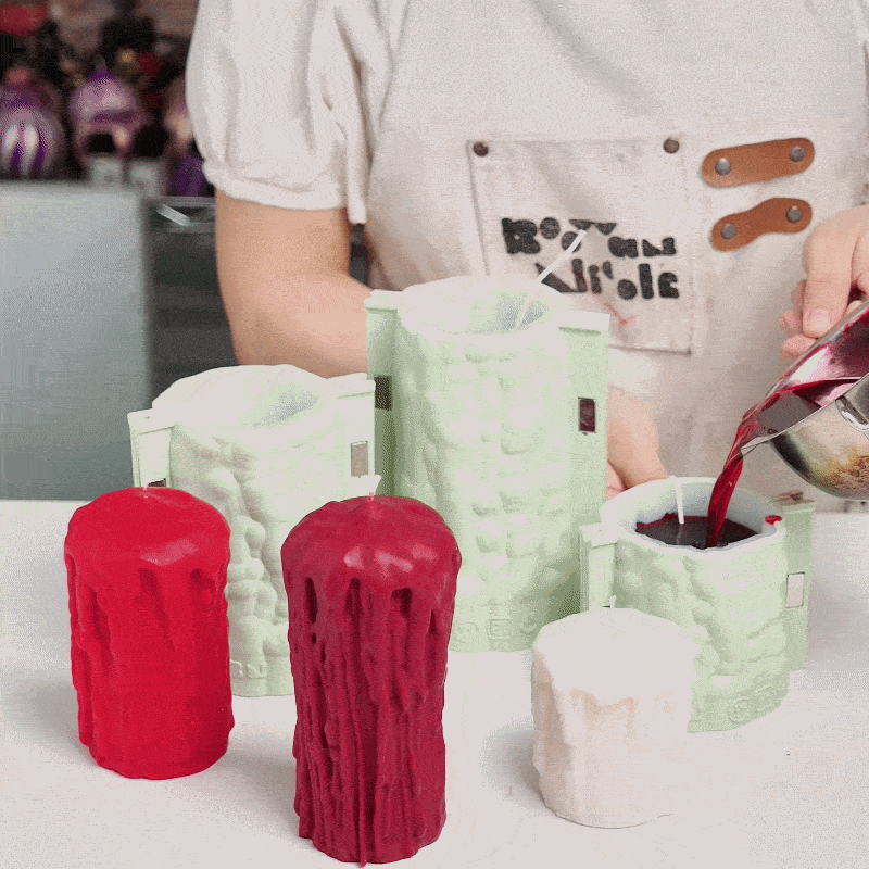 Dripping Pillar Candle Silicone Mold Collection