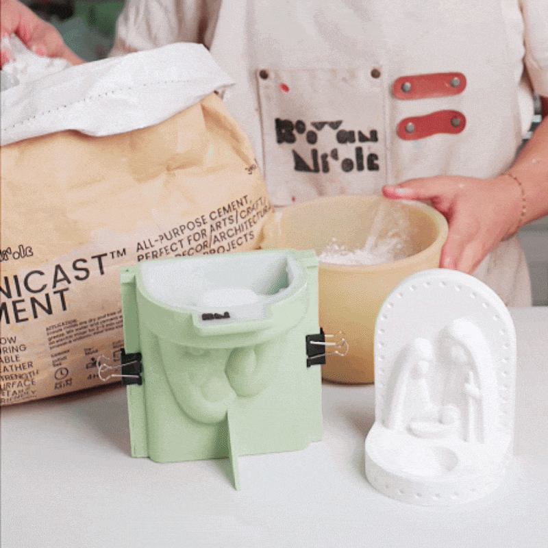 Azulmostaza x Boowan Nicole｜Nativity Tealight Holder Silicone Mold