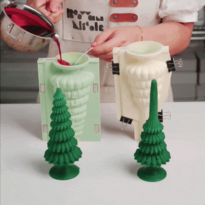 Christmas Tree Taper Candle Silicone Mold Collection