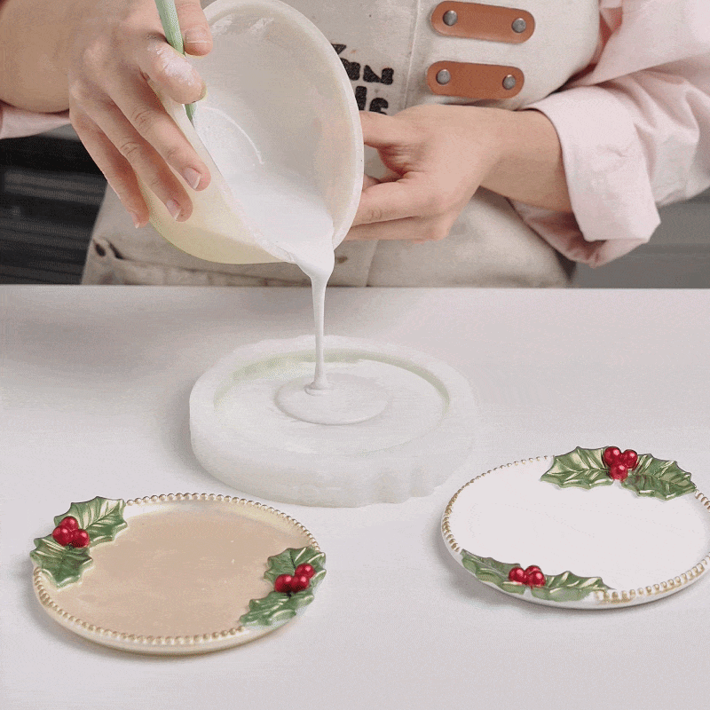 Azulmostaza × Boowan Nicole｜Christmas Holly Berry Tray Silicone Mold