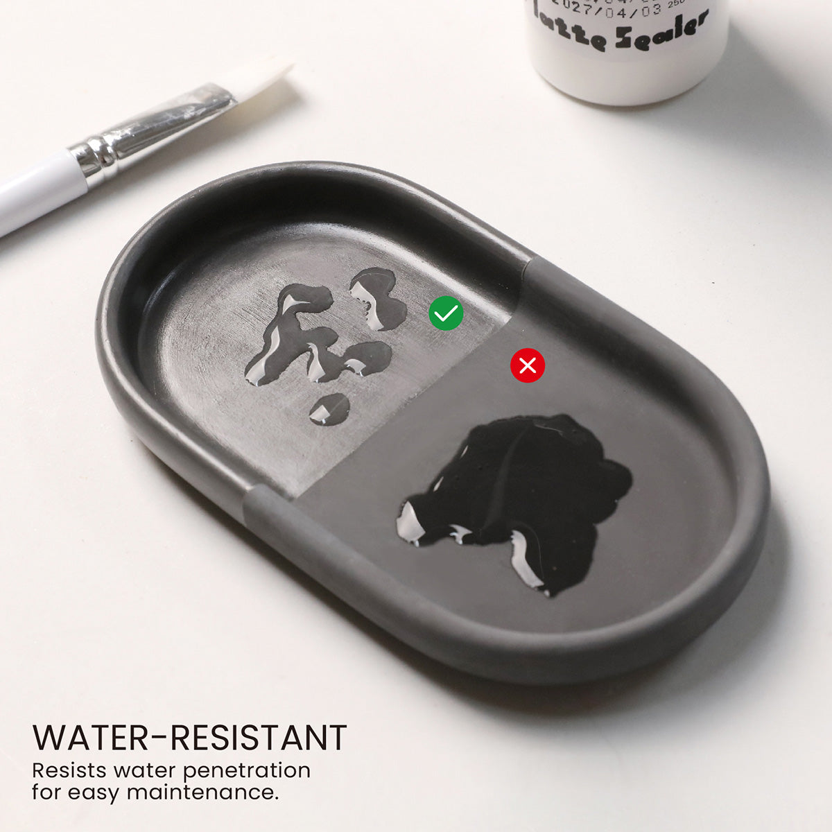 Matte Sealer Water-Resistant Test - Protect Your Handcrafts from Stains & Leaks - Boowan Nicole