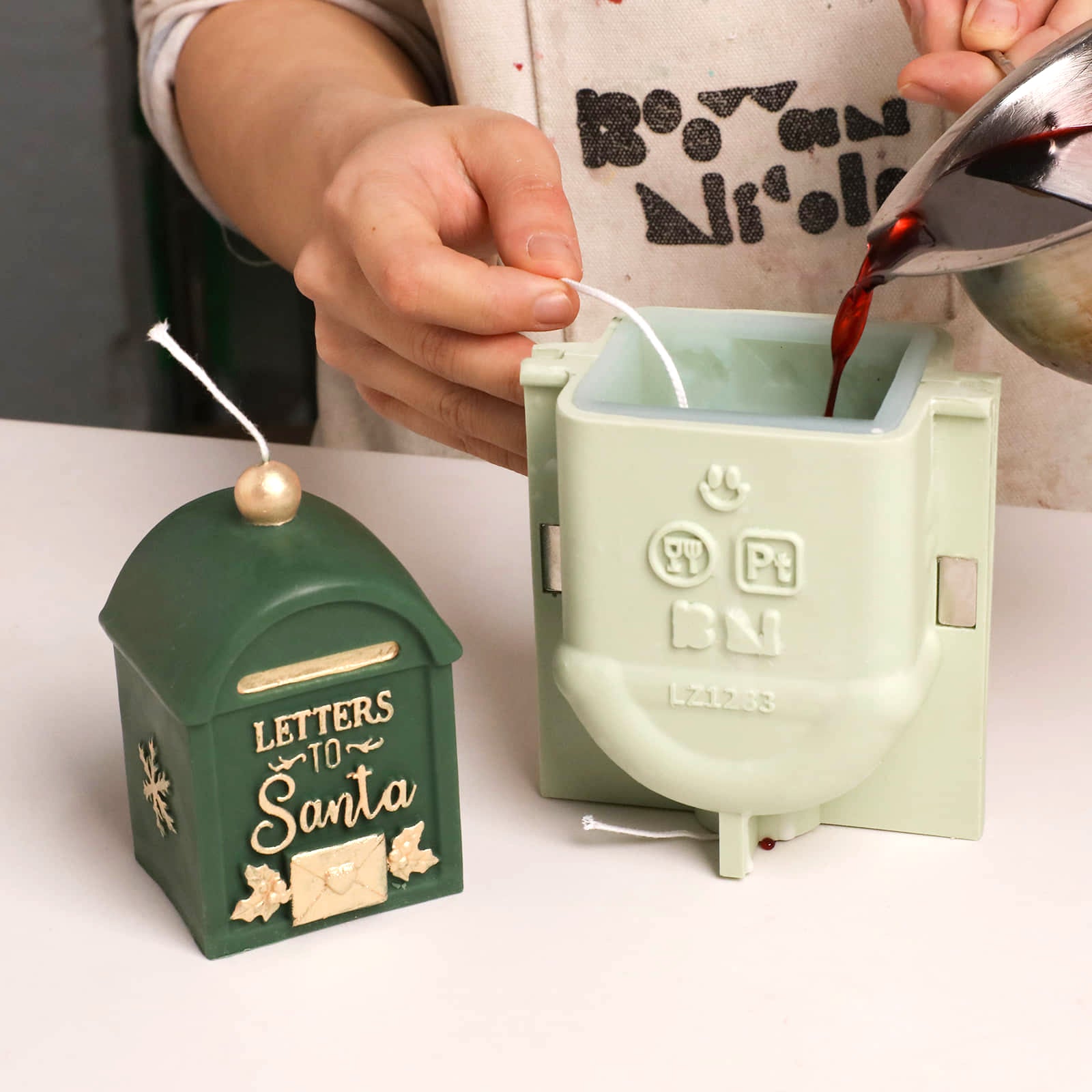 Santa’s Letter Box Candle Silicone Mold