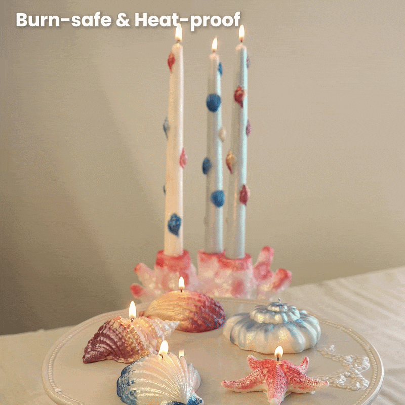 Colored Glossy Candle Varnish Set- 6 Of Ocean Colors