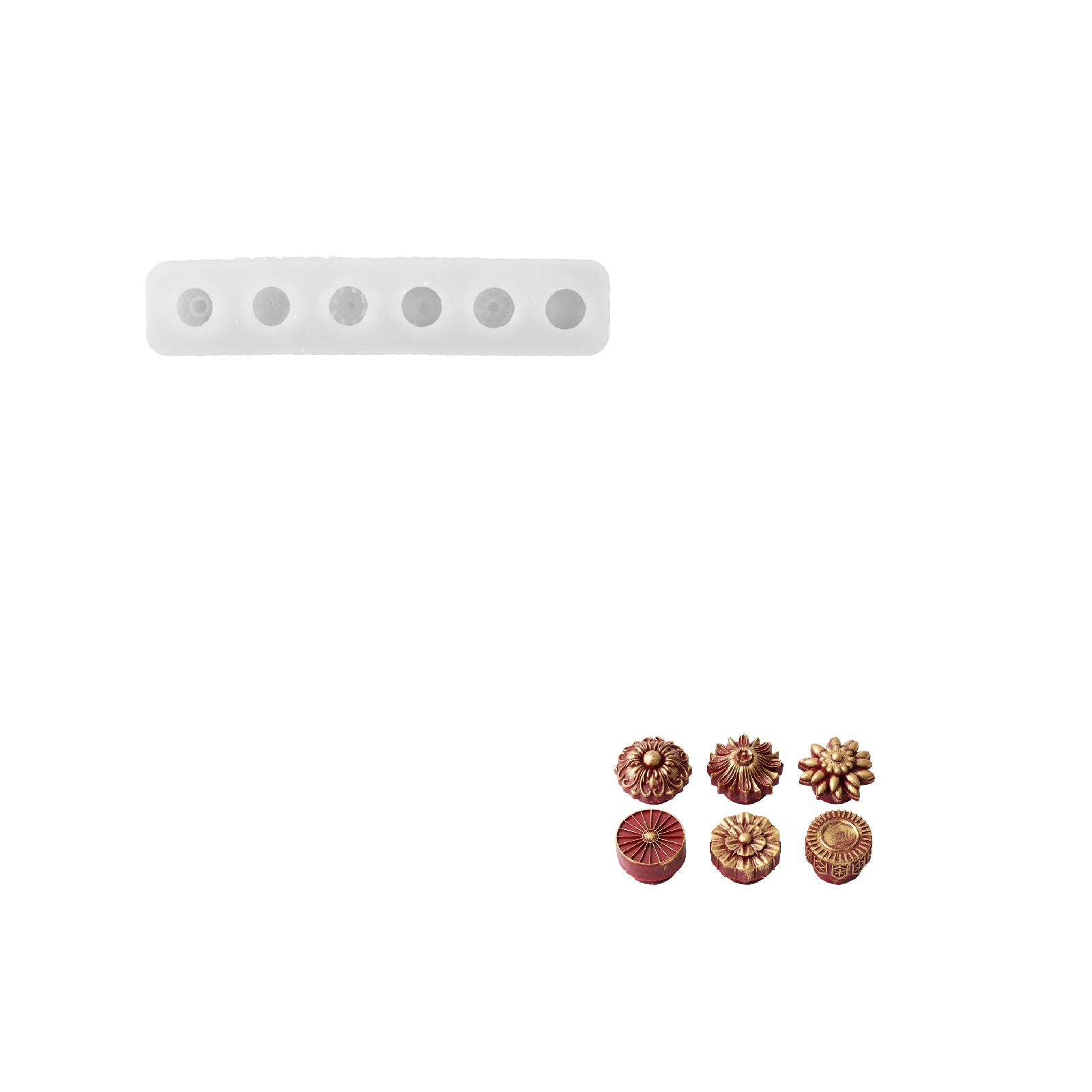 Ribbed Christmas Baubles Candle Silicone Mold Collection - product detail 14